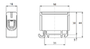 Клемма FT1050N 1Р,Cu:2.5-50 / Al:6-50 6-50мм², синяя  (FT1050N) 