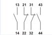 Вспомогательный контакт фронтального исполнения 2NO+2NC до FC1-4 ACTFC1-4 22 ( ACSFC1422 )