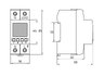 Однофазне реле контролю напруги та струму FRVA1S-63A  з термозахистом PROMFACTOR  (FRVA1S-63A)