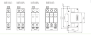 Ограничитель перенапряжения Ex9UEP1+2 6.25 2P 500 EU класс 1+2 In=6,25kA 500V DC , NOARK