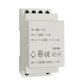 Трансформатор понижающий модульный BT8-8 230/12В однофазный на DIN-рейку