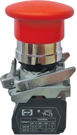 Вимикач кнопковий металевий FP4-BC42 1NC (червоний)