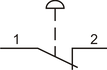 Выключатель кнопочный металлический  FP4-BC42 1NC красный