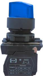 Вимикач кнопковий пластиковий FP5-AK2665230 1NO блакитний