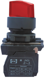 Вимикач кнопковий пластиковий FP5-AK2465230 1NO червоний