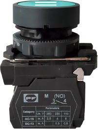 Вимикач кнопковий пластиковий FP5-AA33611NO зелений