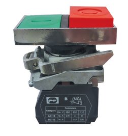 Вимикач кнопковий металевий FP4-BW8425230 1NO 1NC (зел-красн)